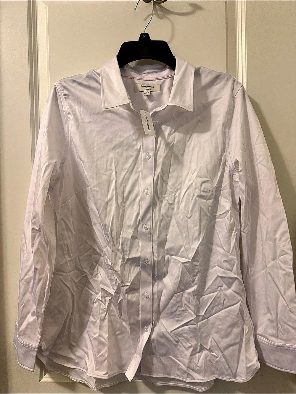 Banana Republic Tailored Fit Button Down Shirt in White Size 14 NWT